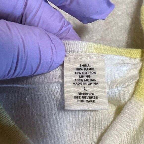 Anthropologie Moth Yellow White Sundress Spaghetti Strapped Midi Dress Sz L - Picture 9 of 12